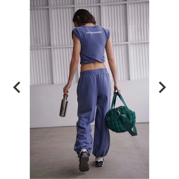 FP Movement by Free People Lavender Joggers with Floral Accent - Picture 7 of 16